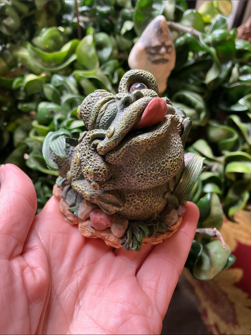 Vintage & Whimsical 1990's “Frog Follies”  Witchy Resin Toad Figurine 1999